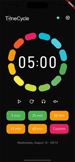 TimeCycle Home Screenshot
